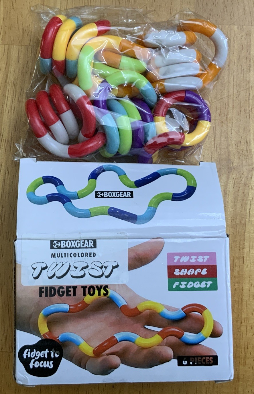 Fidget Toys 6 Twist Plastic Units
