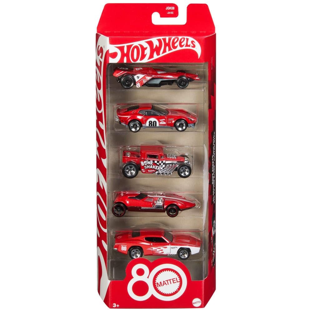 Toy Cars, 5-Pack of 1:64 Scale Toy Cars with Collectible Deco & Packaging, Co…