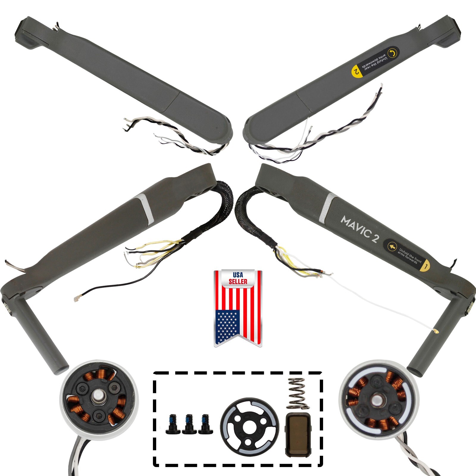 OEM Arm Shell Frame Cover Case w/ Motor For DJI Mavic 2 / 2 Pro / 2 Zoom Drone