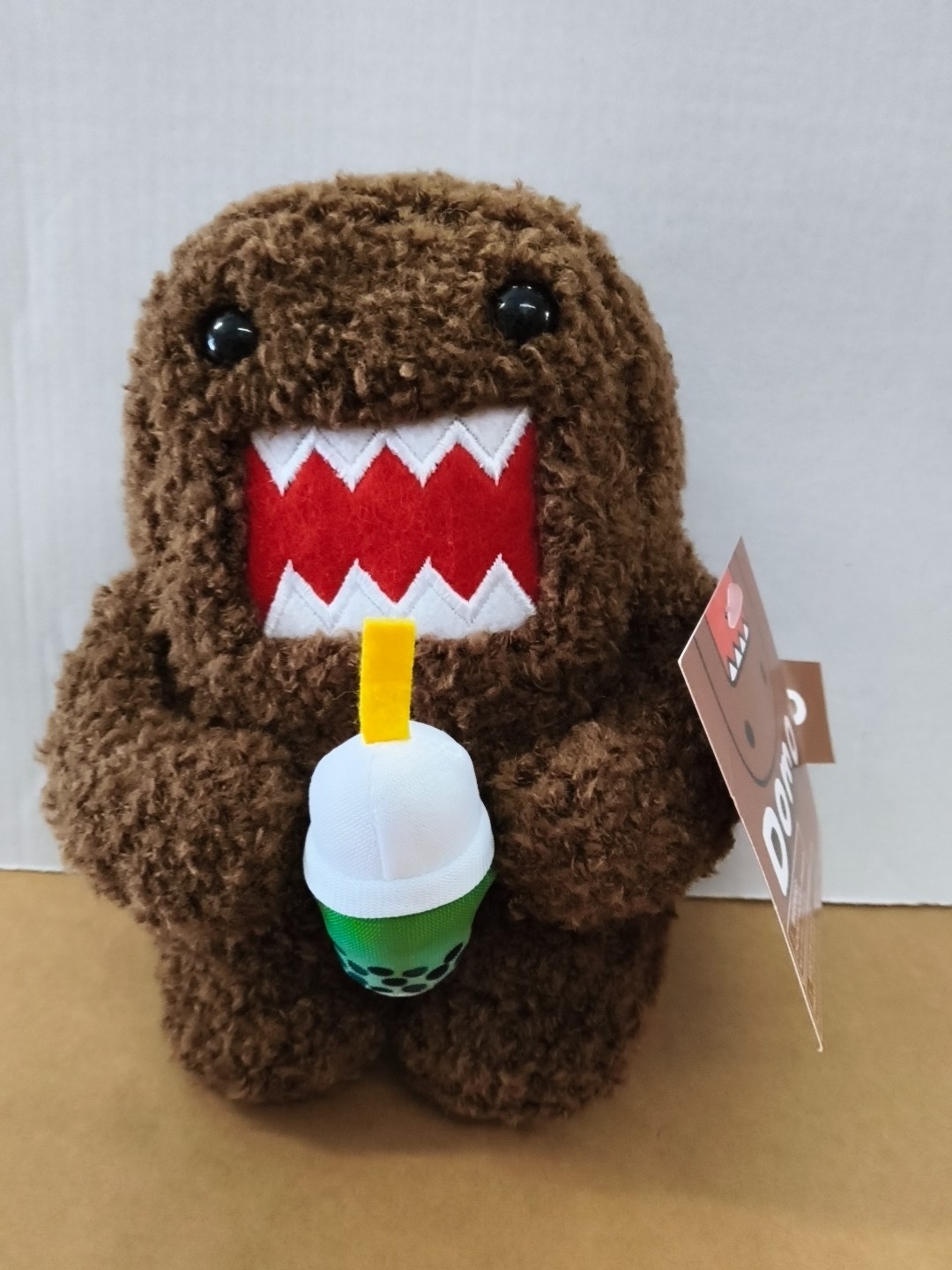 Original Licensed Product Domo Kun 6-Inch Kid Plush With Boba Milk Tea NWT