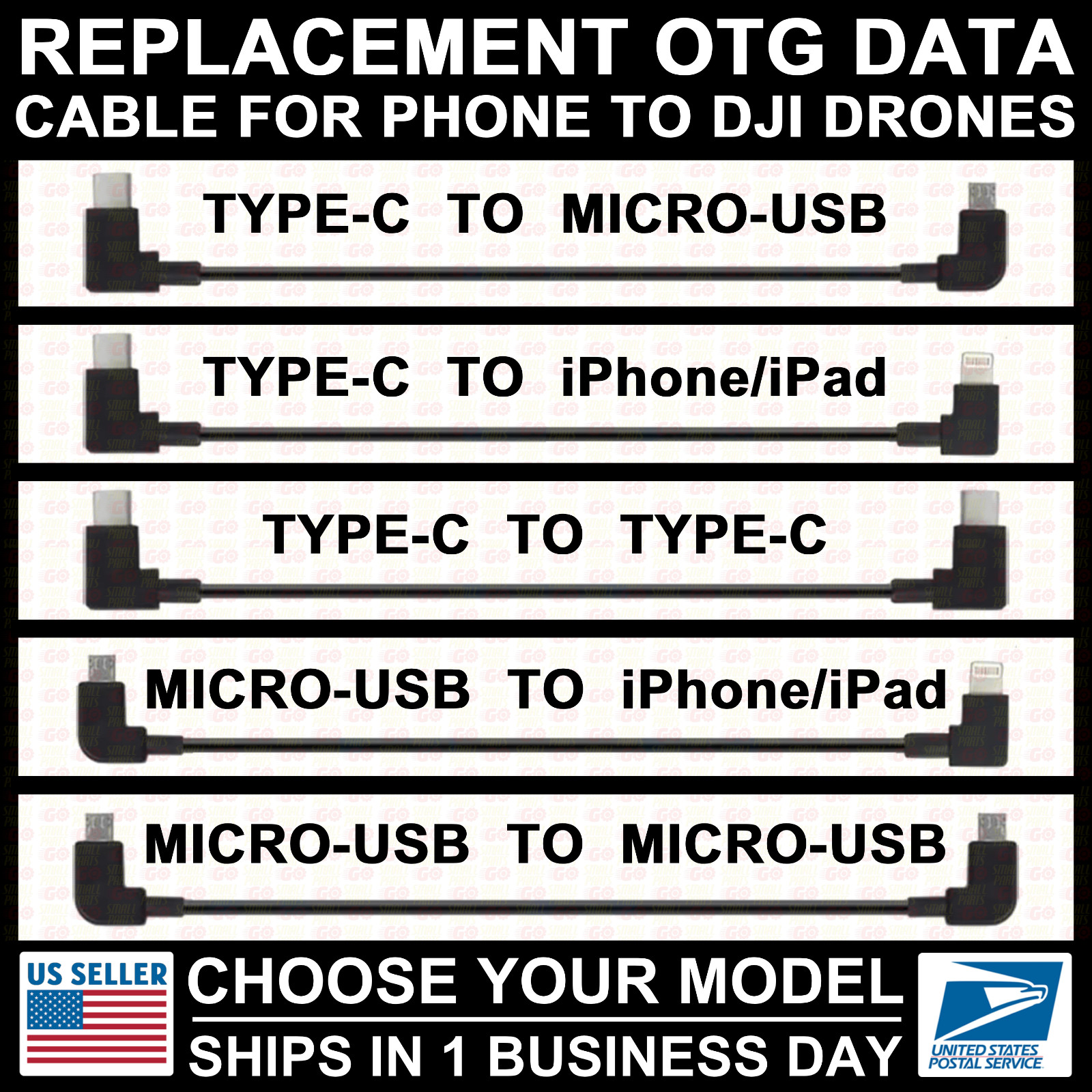 USB Type-C/iPhone/iPad/Micro-USB Data Cable for DJI Mavic Remote Controller