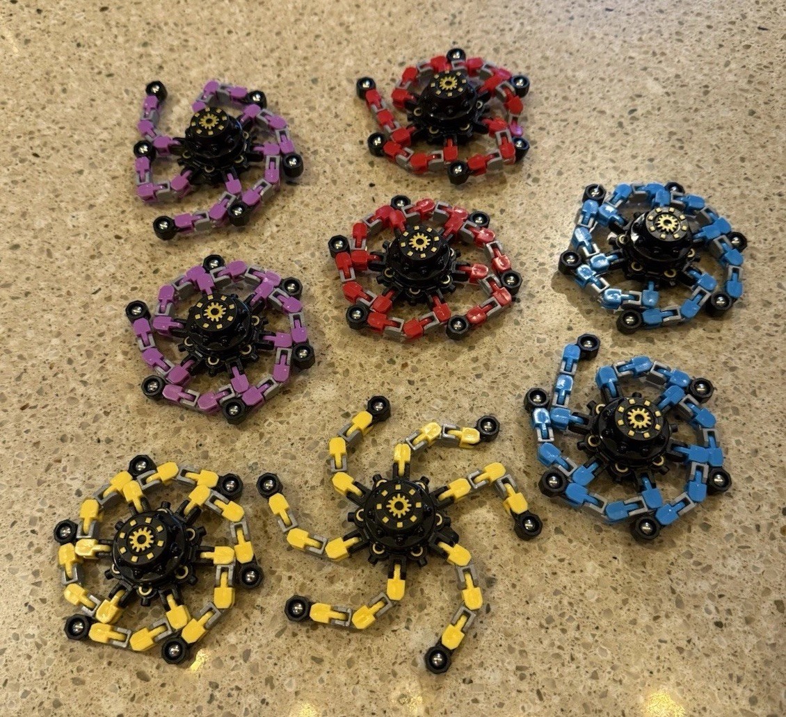 Transformable Fidget Spinners 8 Pcs Kids and Adults Stress Relief Sensory Toys