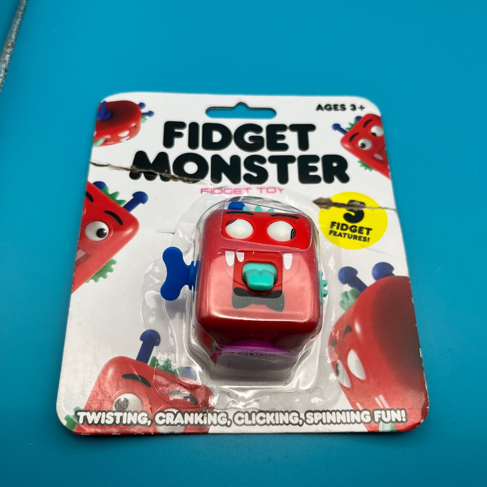 Fidget Toys Fidget Monsters Red Twisting Cranking Clicking Spinning