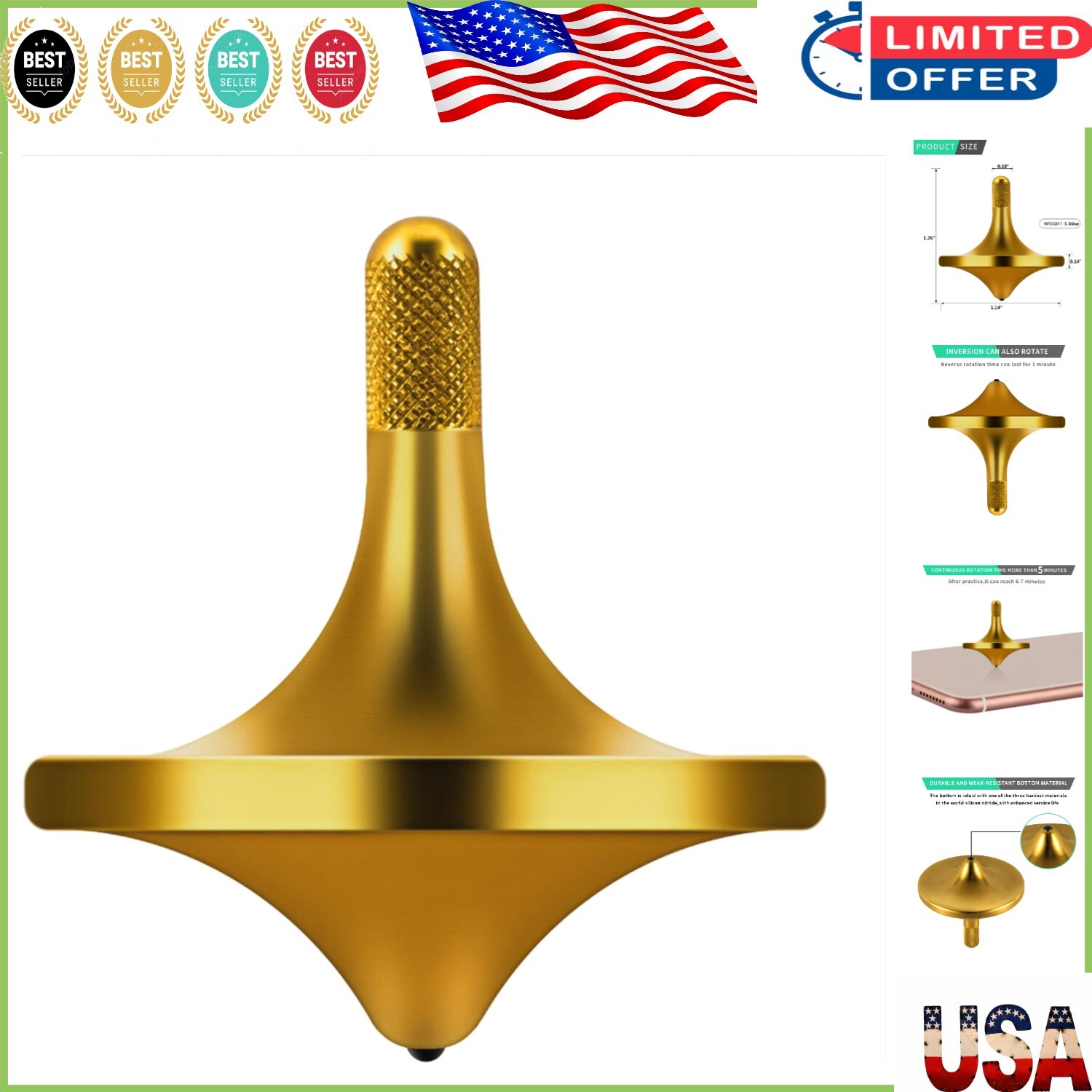 Long-Lasting Mini Fidget Toy – Spin for Over 6 Minutes Anywhere, Anytime!