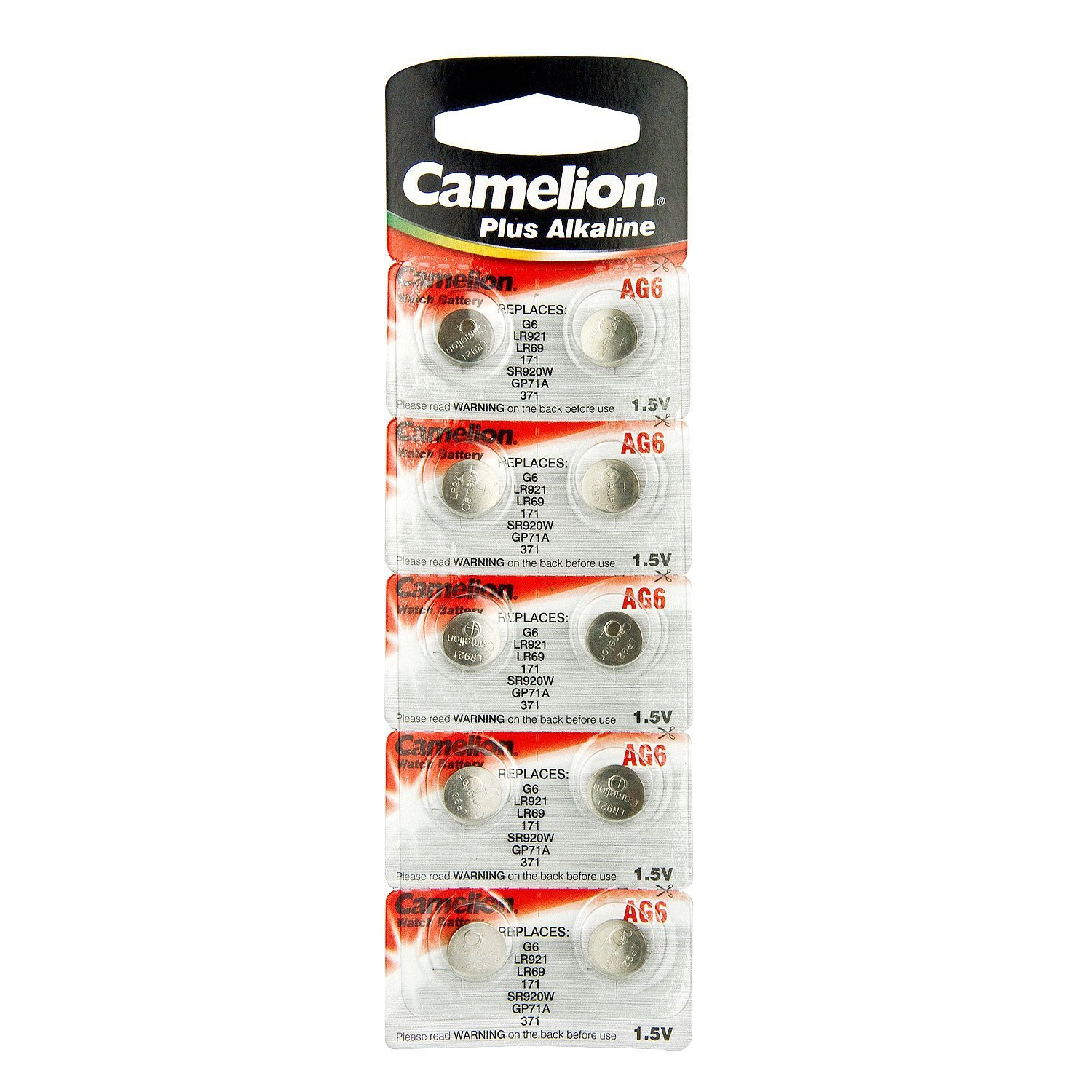 10 Pk Camelion AG6 LR920 371 370 D371 D370 LR920 Alkaline Button Cell Battery