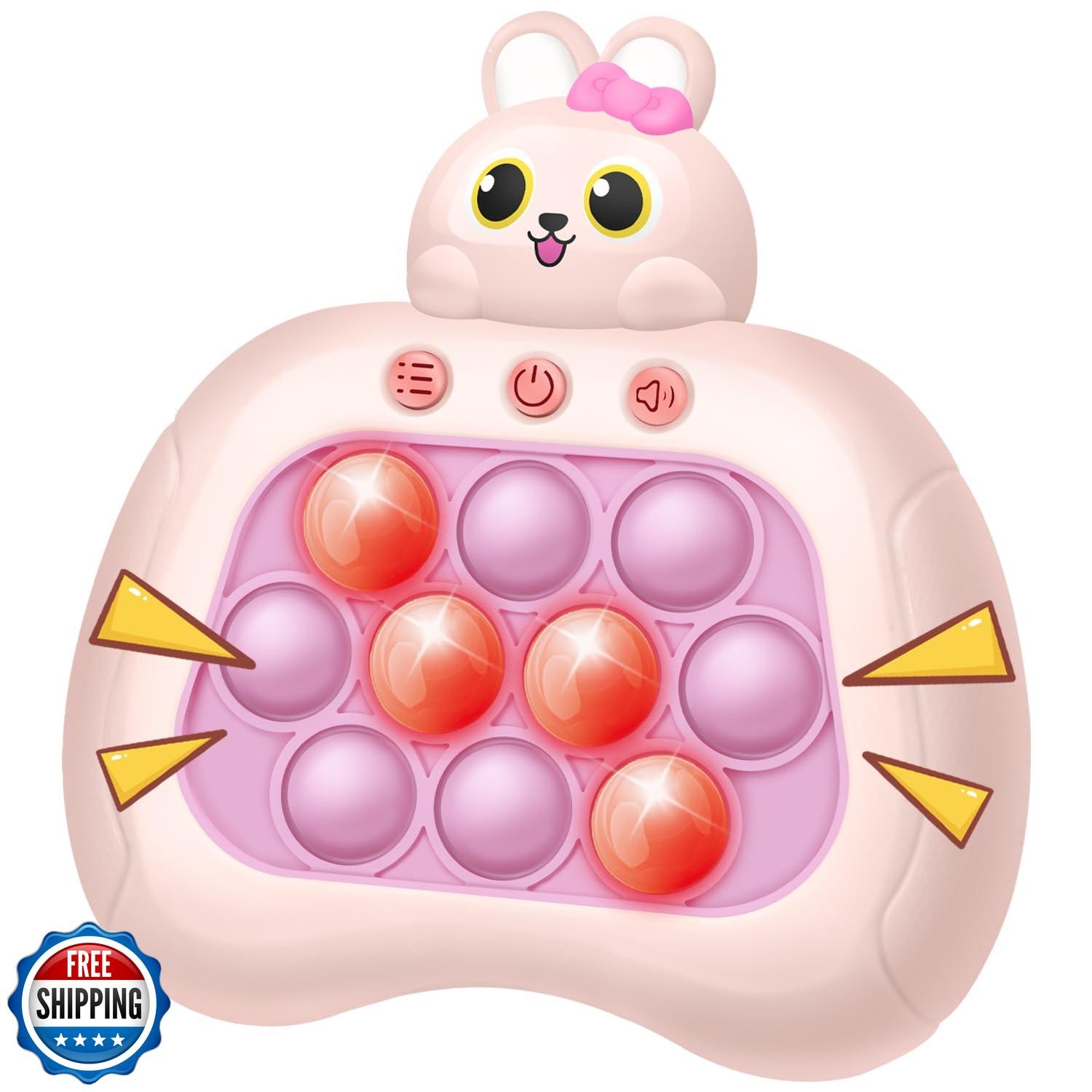 Intoypad Rabbit Pop Fidget Game Toys, Light Up Fidget Toy with 1