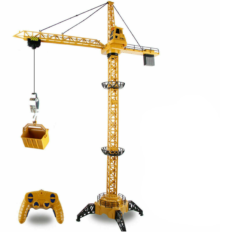 680 Rotation RC Tower Crane Construction Simulation Toy For Kids Gift Heavy Duty
