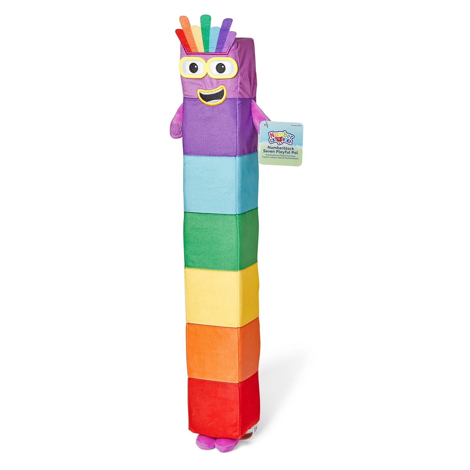 Numberblock Seven Playful Pal, Plush Figure Toys, Large, Multicolor