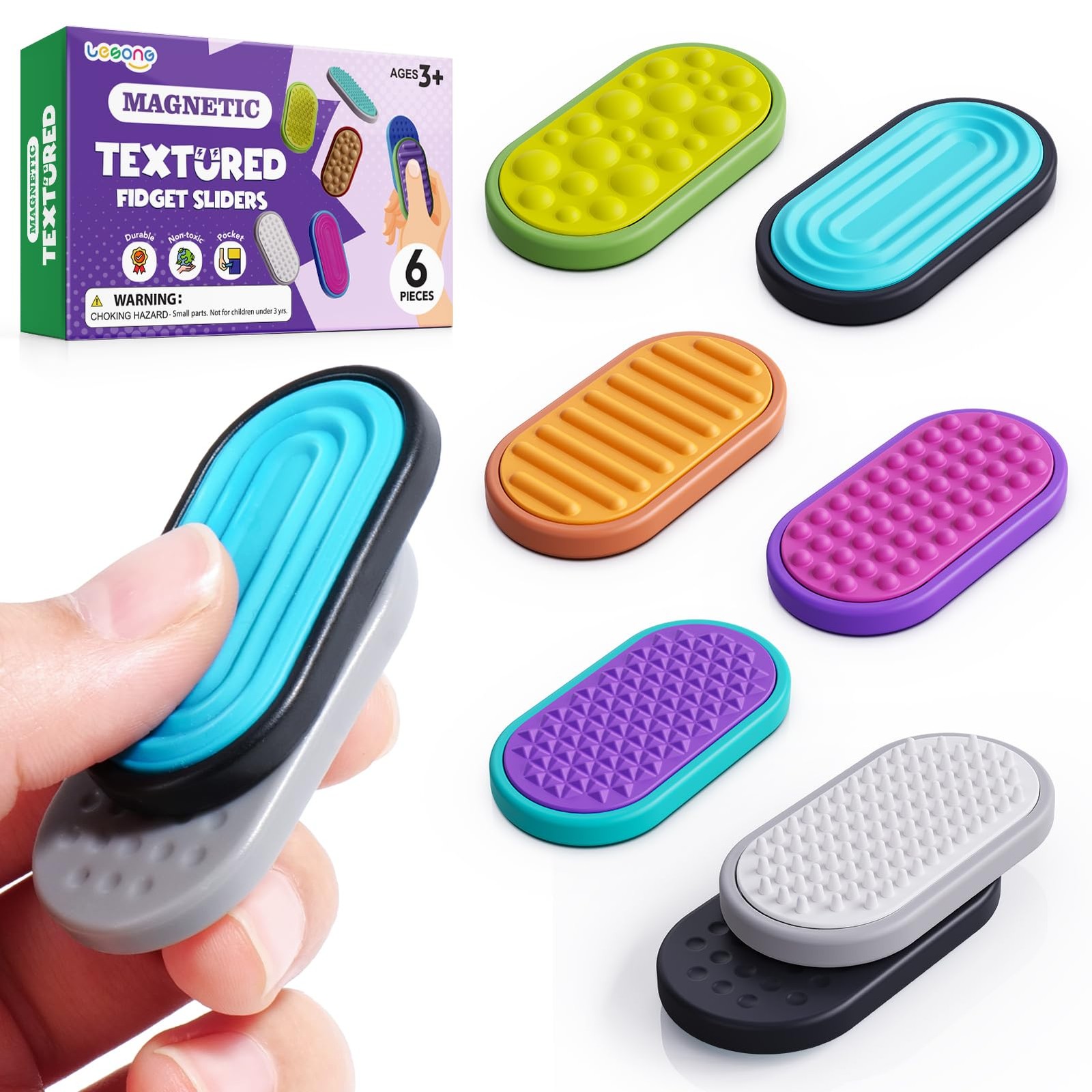 Magnetic Fidget Toys for Adults & Kids – Textured Sensory for Autism Children