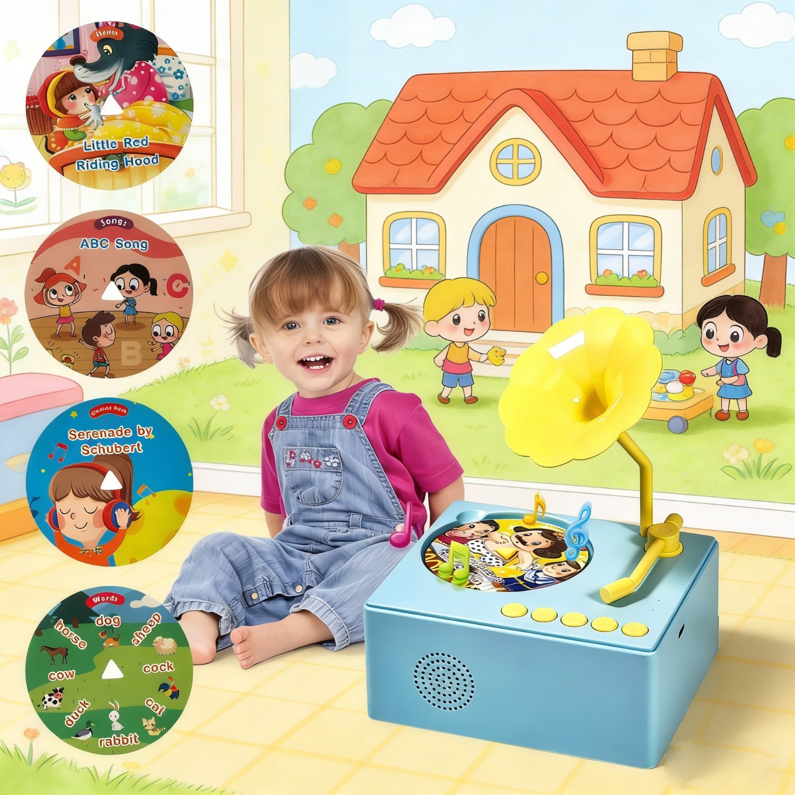 Audible Educational Toy with Music for Toddlers Age 1-5, 96 Songs Stories Cards