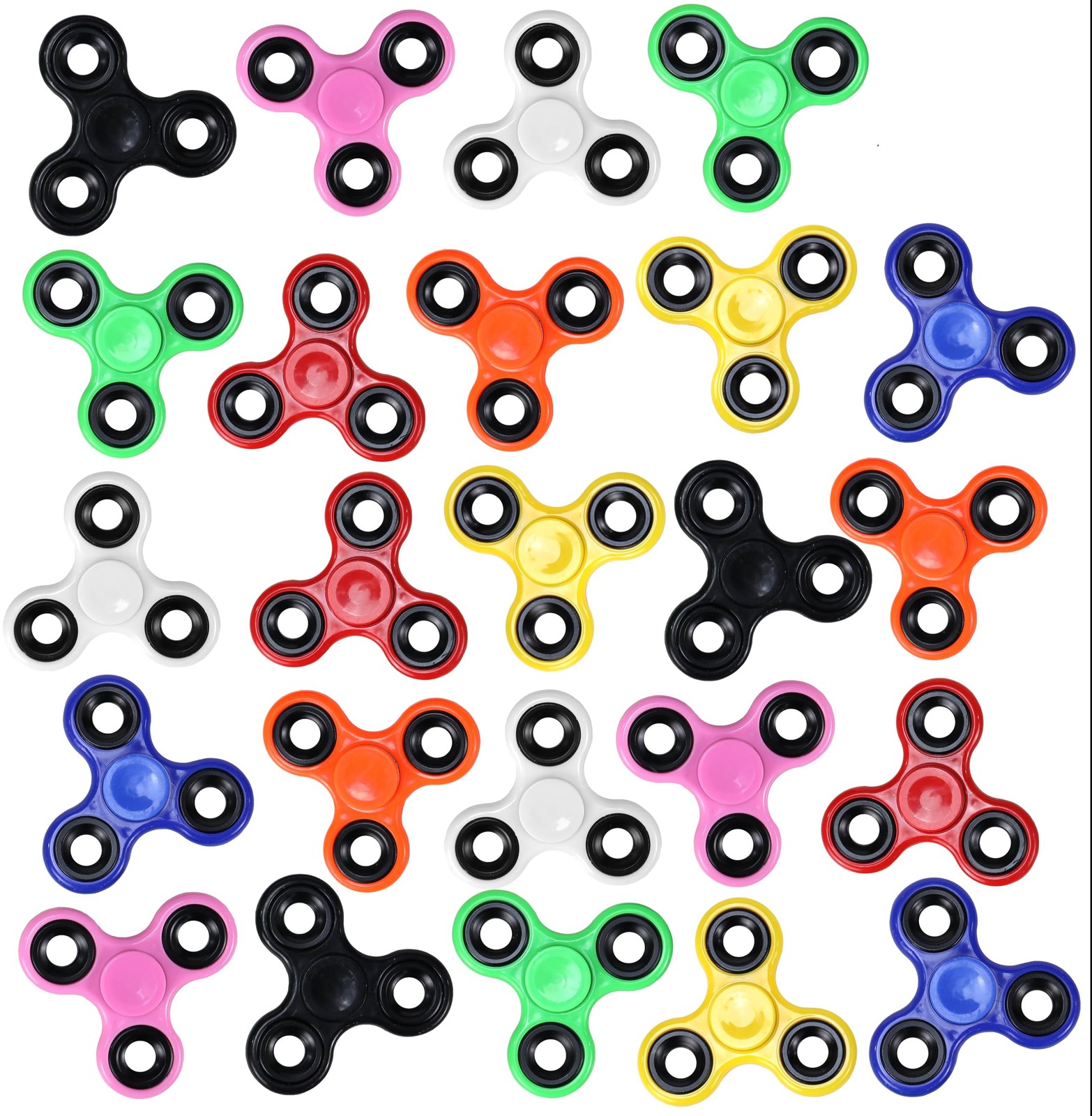 24-Pack Fidget Spinners, Random Color Bulk Assortment for Sensory Play Occupy…