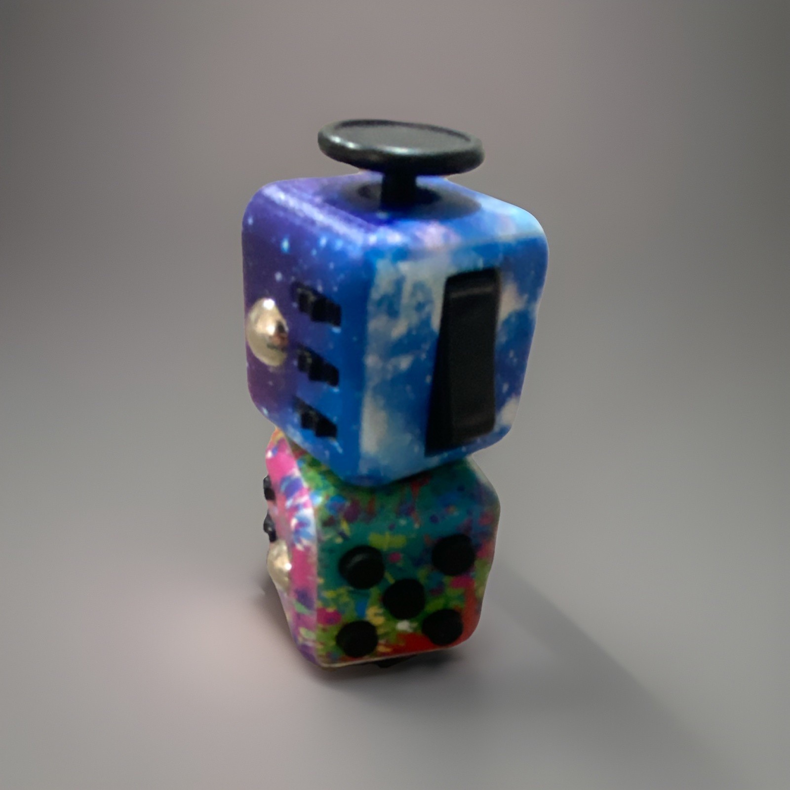 2 PACK Multicolor Fidget Cube Sensory Toy