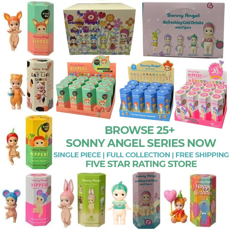 1/9/12PCS Sonny Angel Figures Hippers :- Blind Box  Series Anime Figure Set Toy