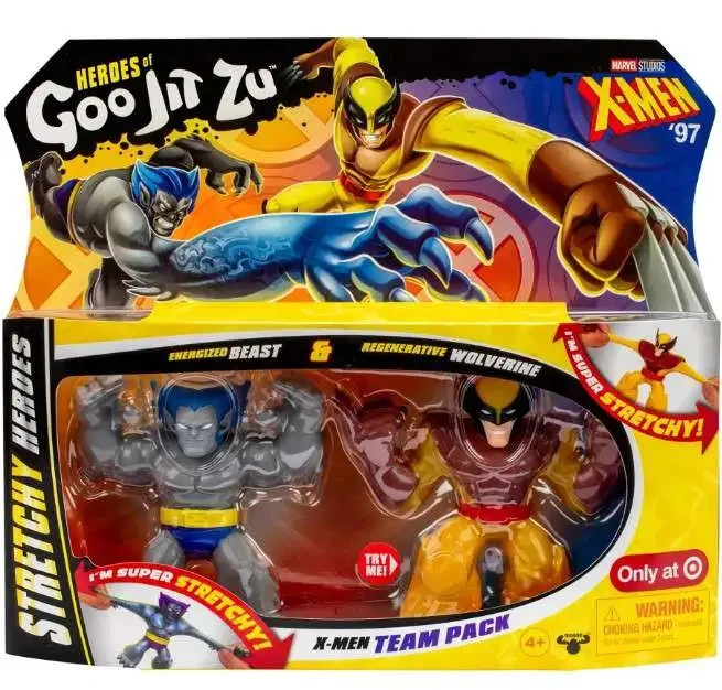 Heroes of Goo Jit Zu X-Men ’97 Beast vs Wolverine Figures Set 2pack
