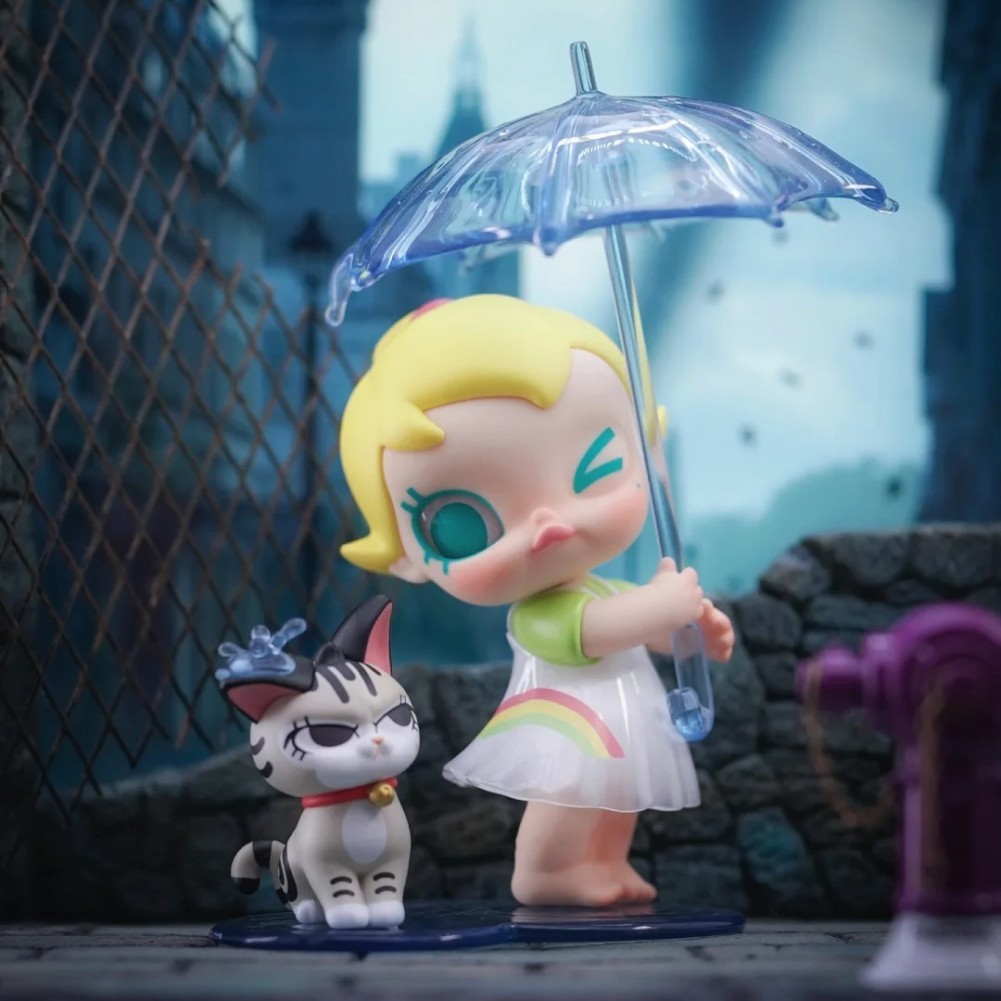 Baby Molly & Baby Tabby Series Come Under the Umbrella Box Figure Doll Toys