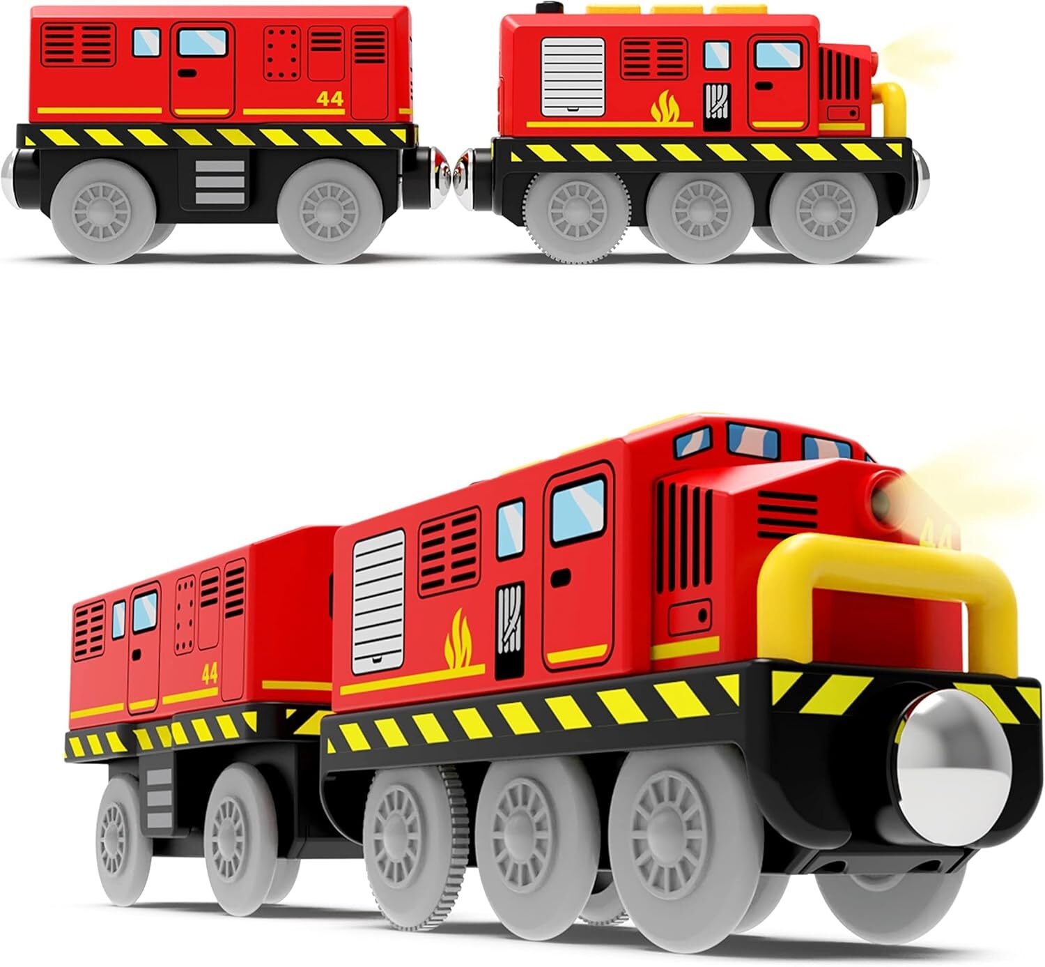 Train Toys Battery Operated Locomotive Train for Wooden Track, Motorized Train