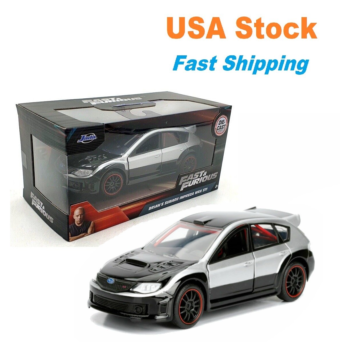 Brian’s Subaru Impreza WRX STI F8 Fast & Furious Jada Diecast Model 5”, 1:32
