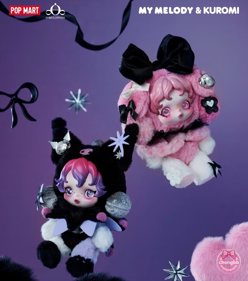 Pop Mart Skullpanda X My Melody & Kuromi Series Figure Toy Gift Authentic