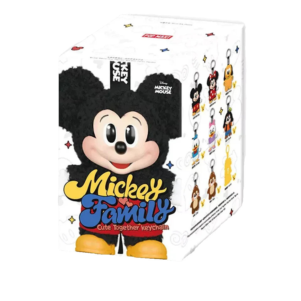 POPMART Mickey Family Cute Together Keychain Series Blind Box Confirmed Figure