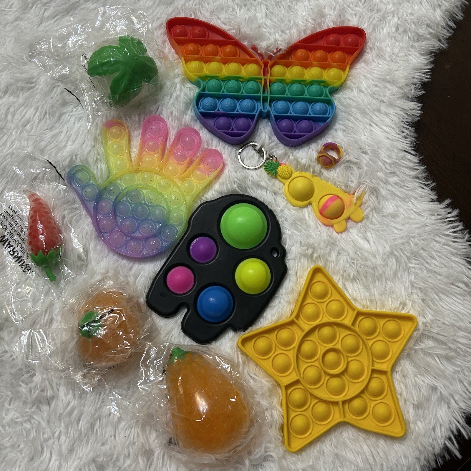 10 Pack Sensory Fidget Toys Set, Stress Relief Kits For Kids, Adults, Party Flav