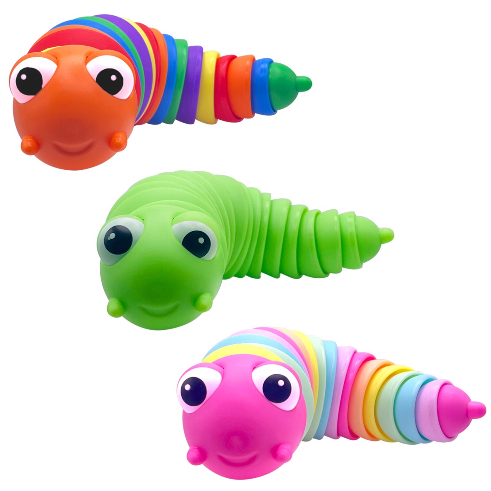 Zummy Fidget Slug Mini Toys 3D Articulated Sensory Toy Gift for Kids Children