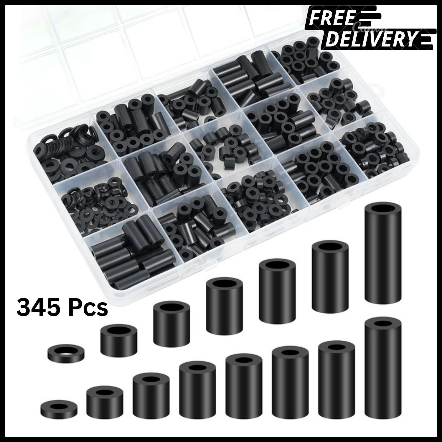 Spacers Nylon Spacer Plastic Spacers Assortment Kit 345 Pcs 345pcs