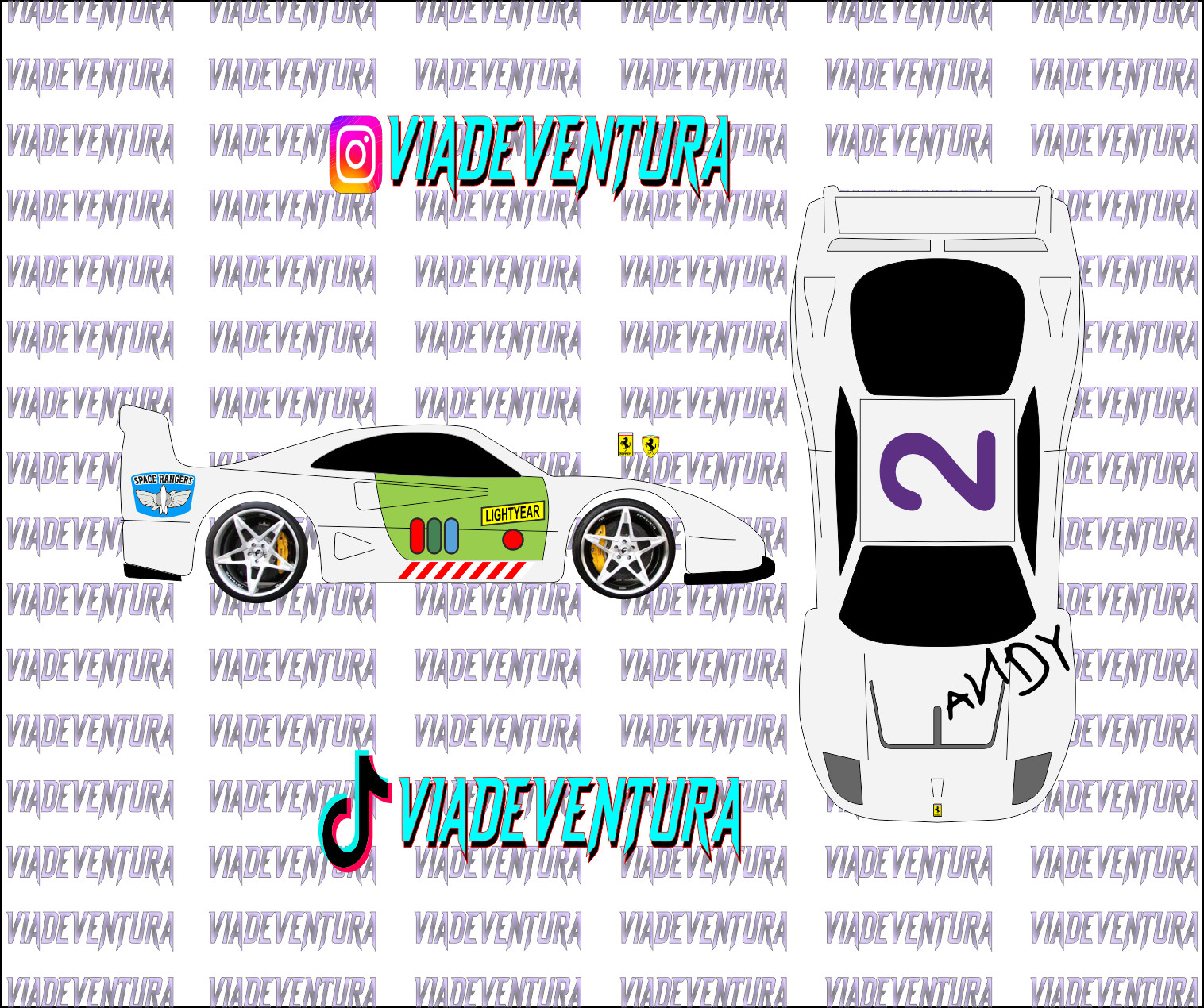 Buzz Lighyear 1/64 Ferrar F40 WHITE TONER Universal Waterslide Decal for Hot