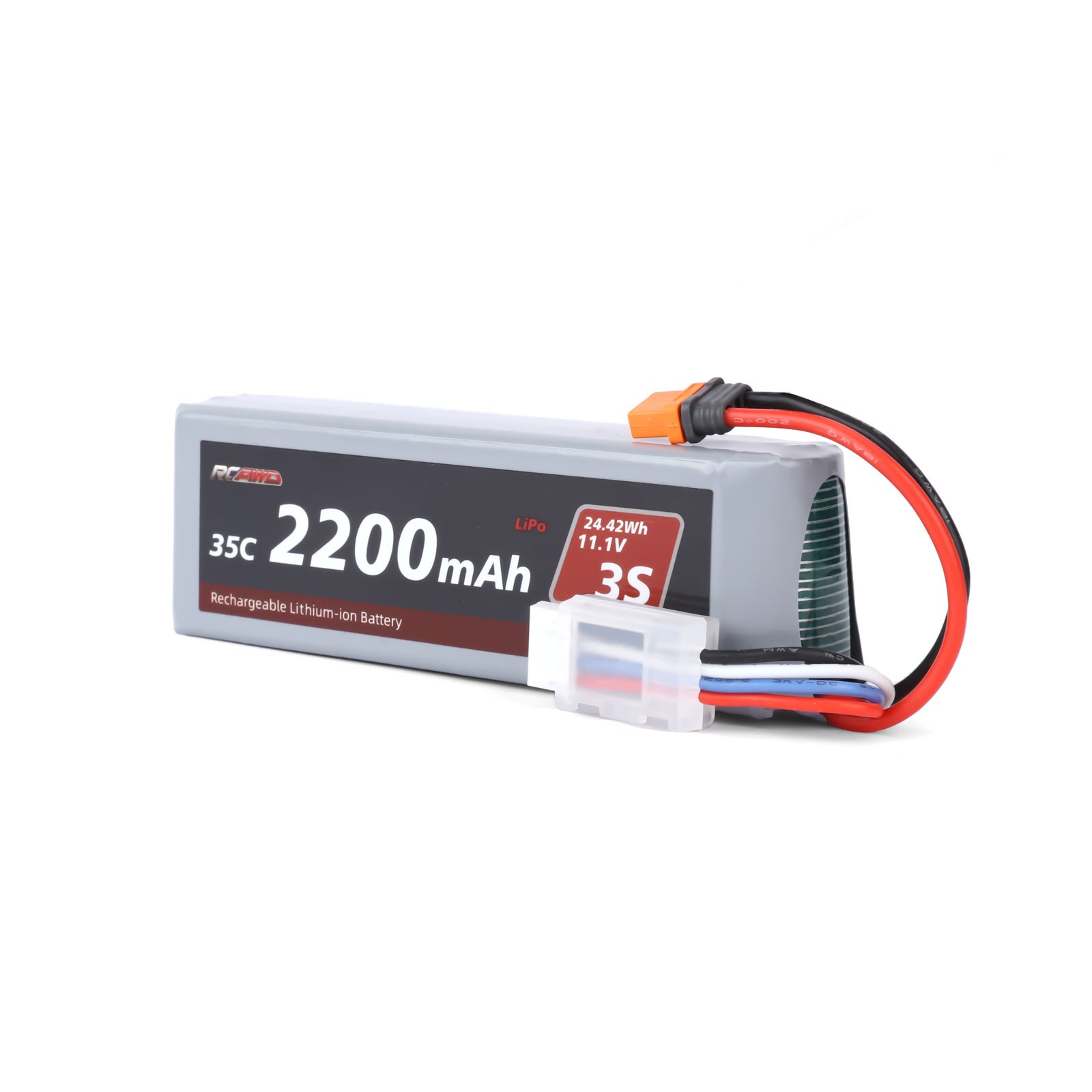 RCAWD 35C 11.1V 2200mAh 24.42Wh Battery Set With IC2 Plug For Arrma Grom 3S BLX