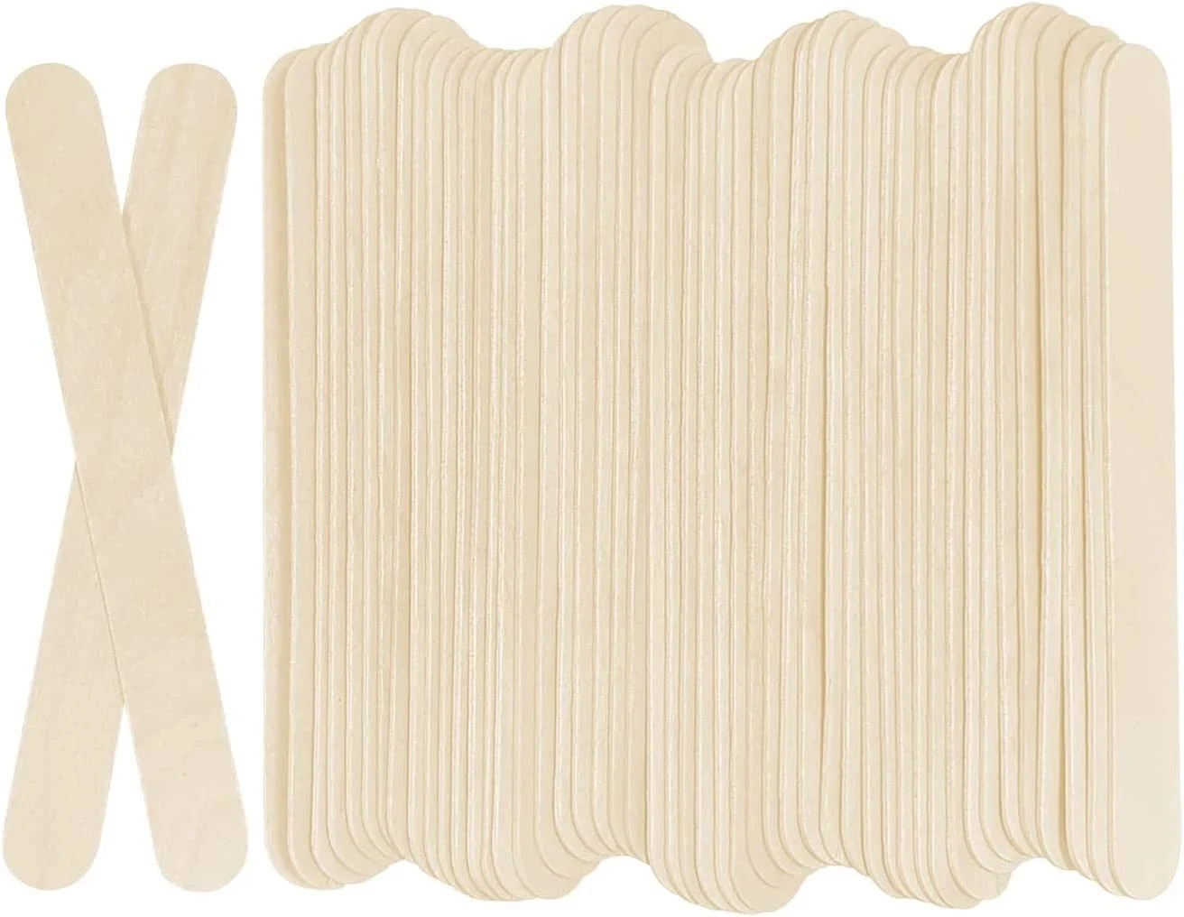 100Pcs Jumbo Wooden Craft Sticks Popsicle Stick 6” Long X 3/4”Wide Treat Ice Pop