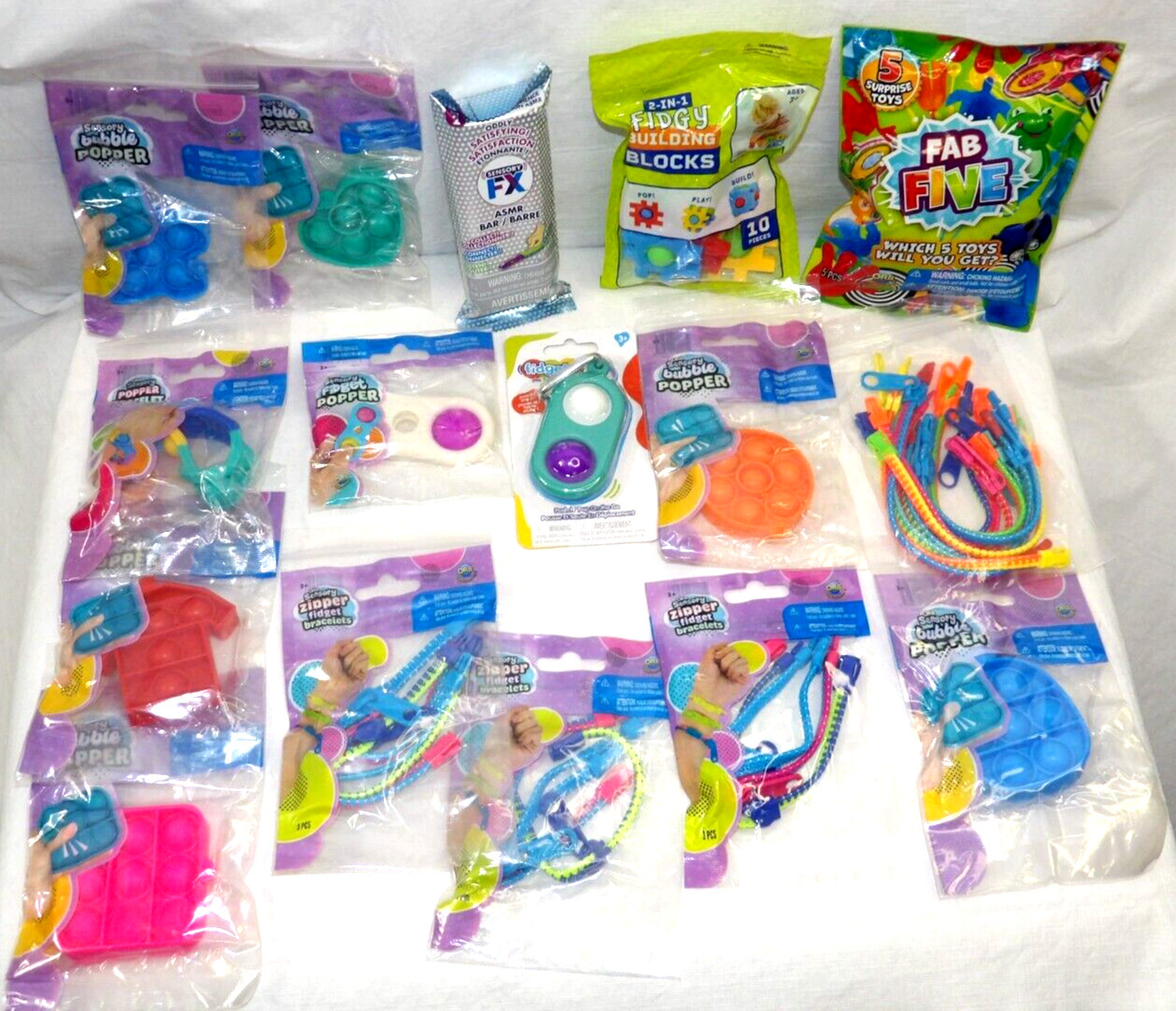 Wow! Sensory Fidget Toys ! Lot B• 25 Fun Toys! 44 Total Pieces• Great Variety!