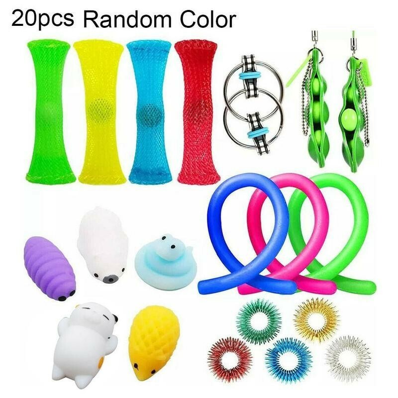 Bundle Fidget Toys Stress Relief Hand Toys  Adults Kids Anxiety Autism – 20 pcs