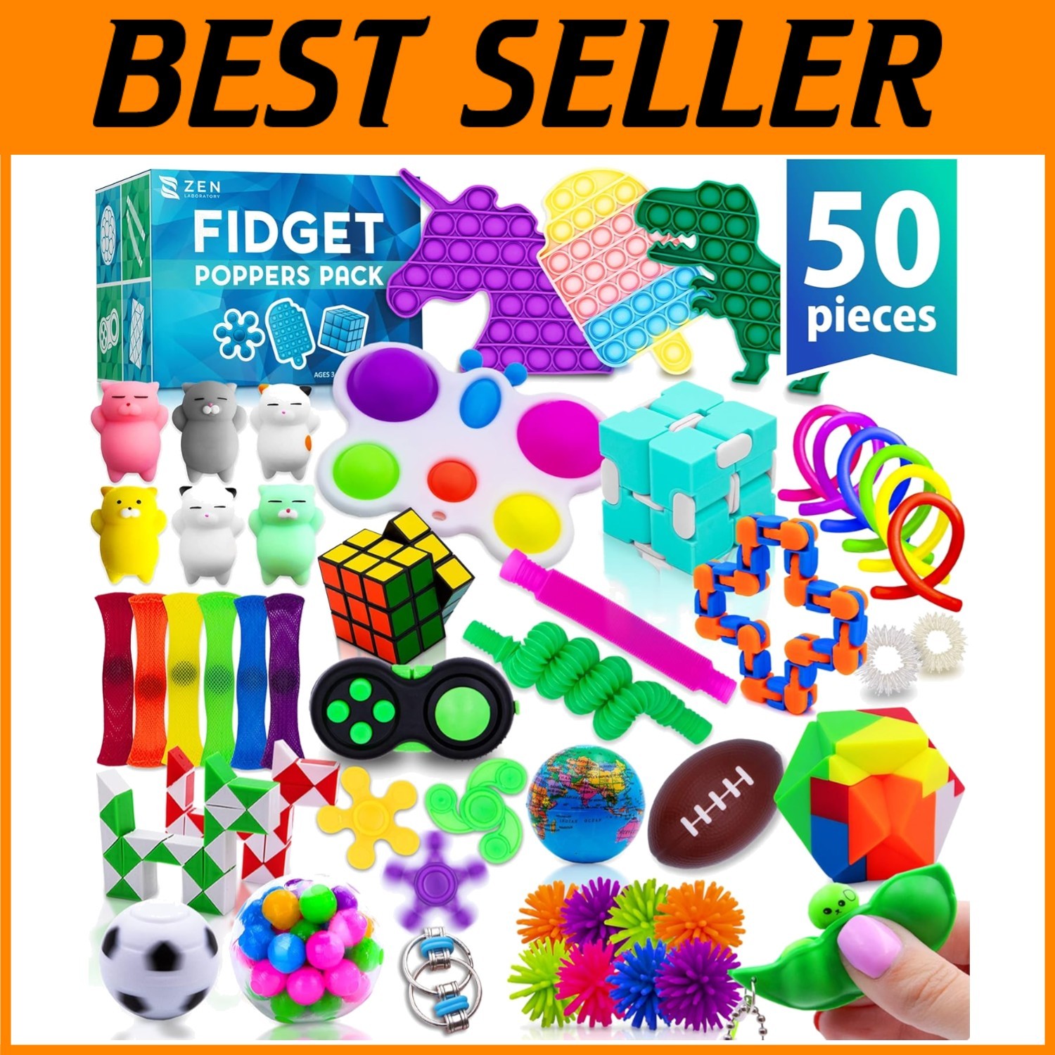 Sensory Fidget Toys Assortment – 50 Pcs