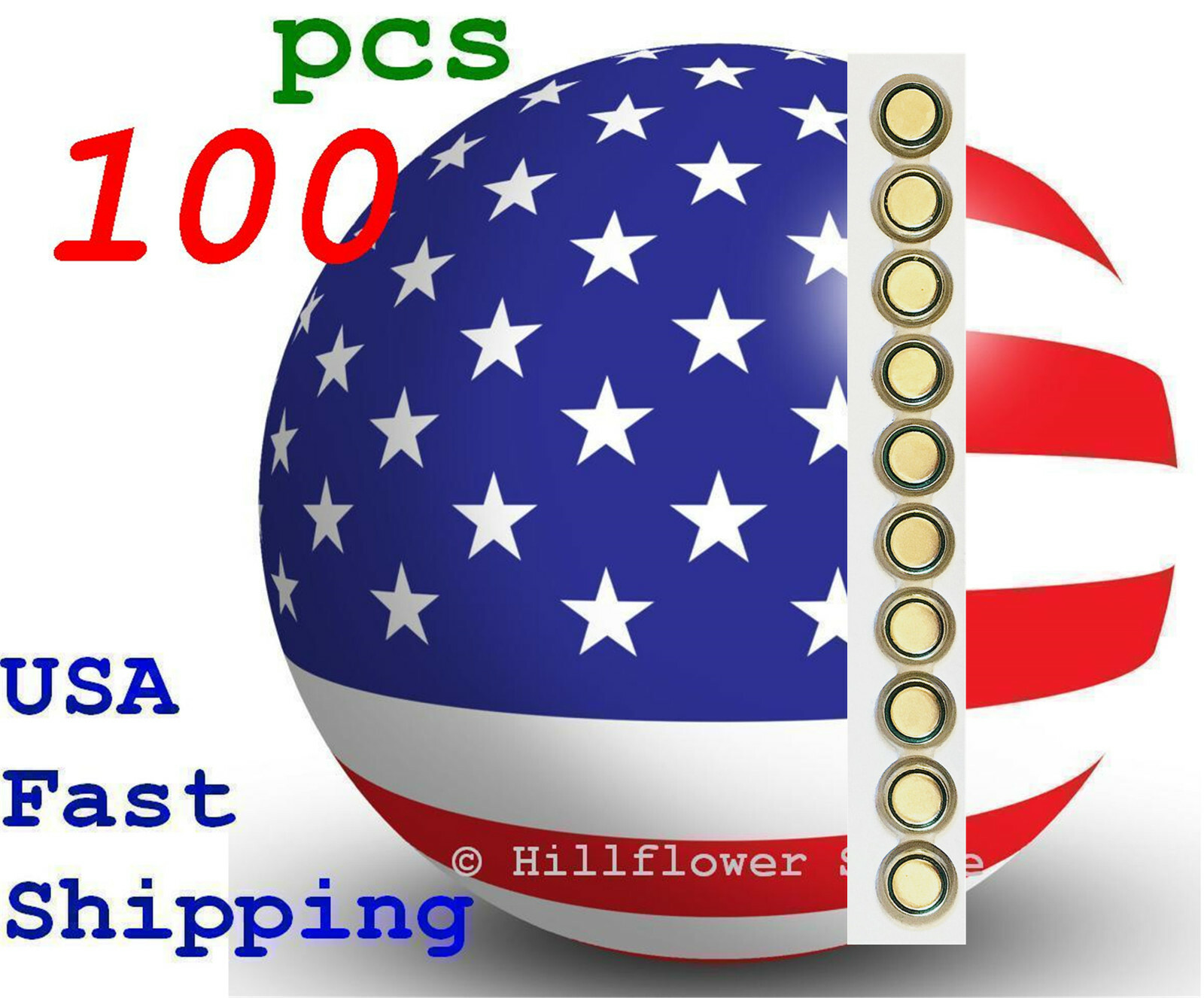 100 pcs AG3 LR41 SR736 G3 392A 384 Bulk 1.5V 0% Hg XX Alkaline Battery