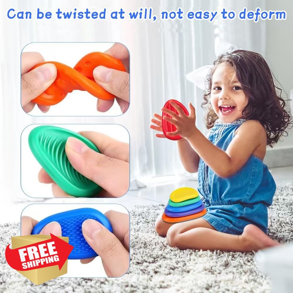 36pcs Random Color Fidget Toys Sensory Stones Kids Autism Calming