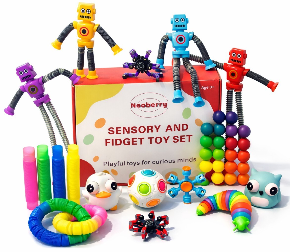 Sensory and Fidget Toy Set for Kids – 20-Piece Colorful Fidget & Sensory Toys
