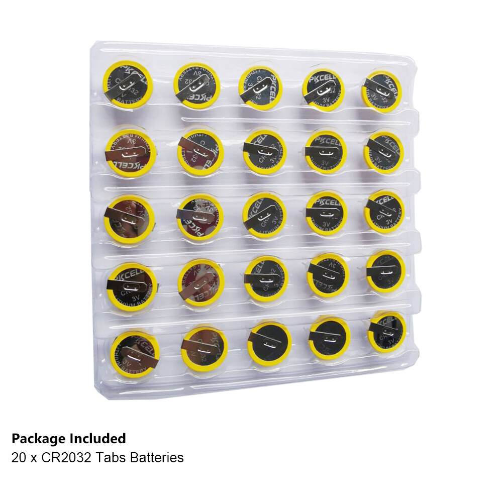 New~ 25Pcs/tray 3V CR2032 Super Nintendo SNES Battery CMOS with Solder Tabs