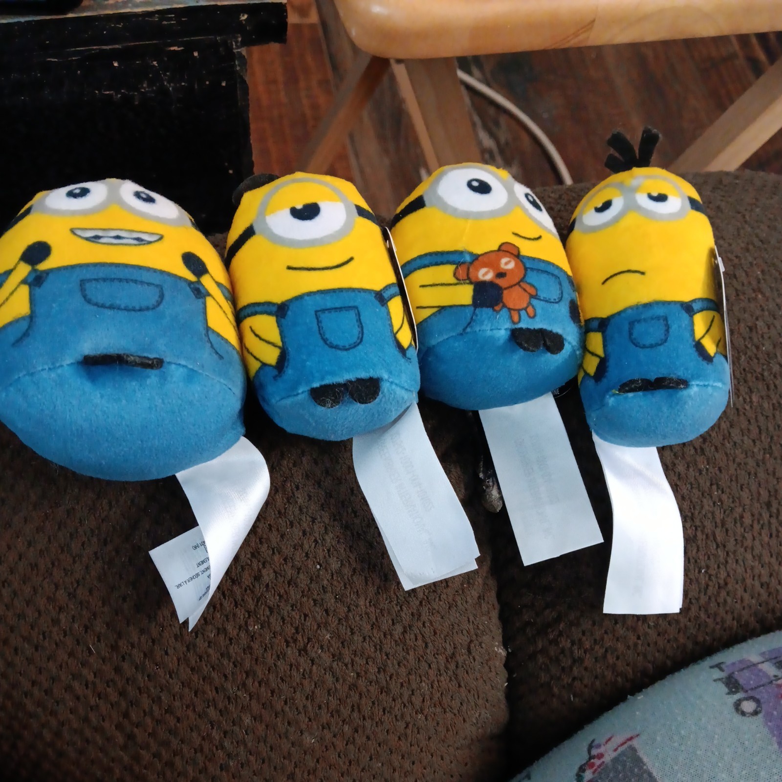 4 x Minions The Rise of Gru Plush 2.5″ Mini Figure  Otto , Carl and 2 others