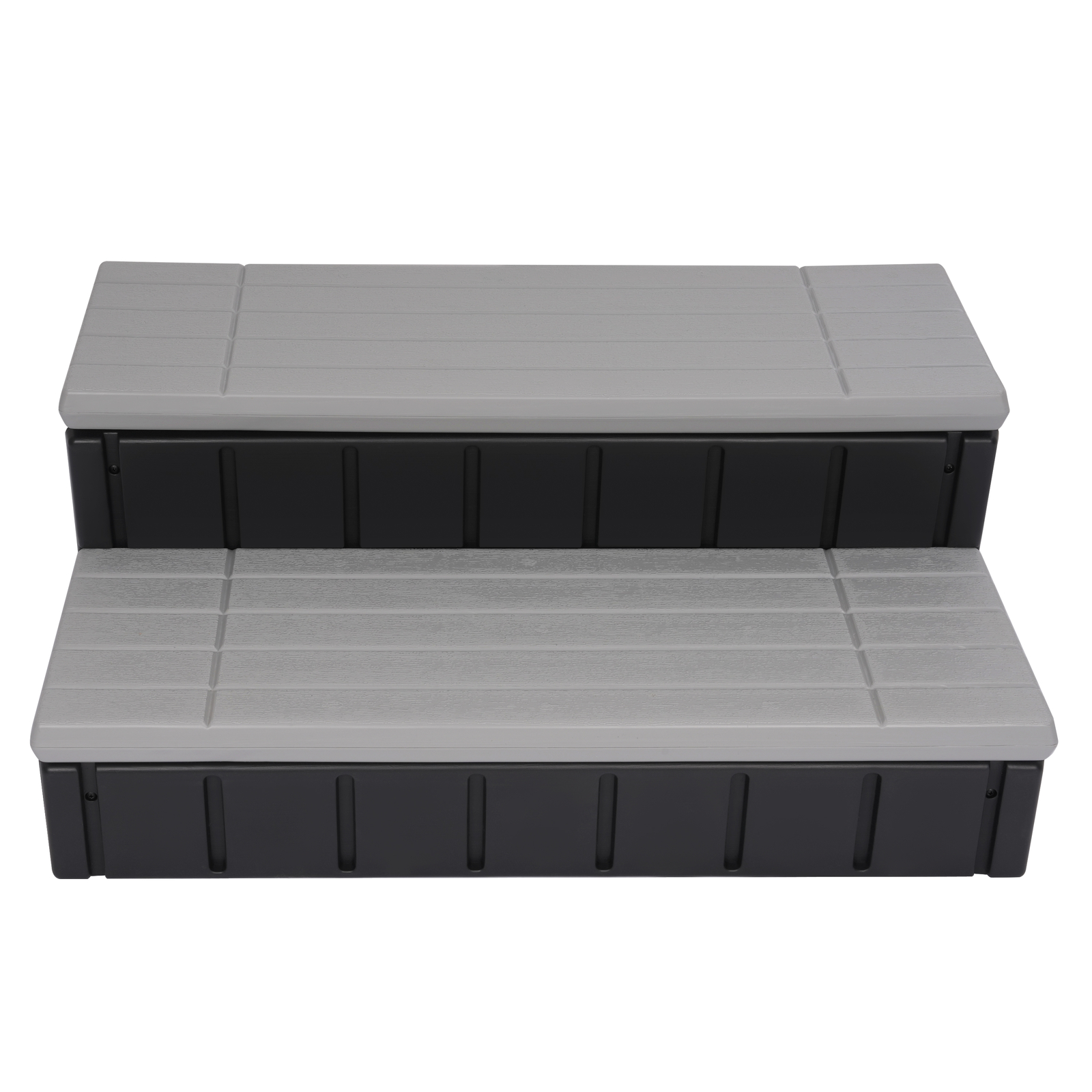2-Step 36″ Patio Spa Hot Tub Step Slip-Resistant Surface W/ Large Hidden Storage