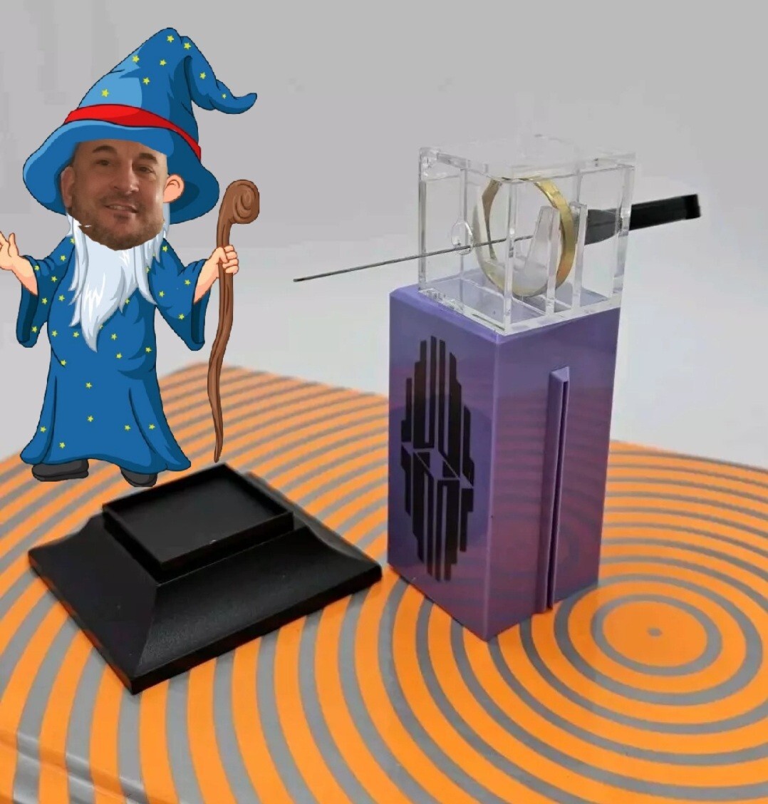 Magic Trick Sword Through Box and Ring Penetration Illusion Prop 3A