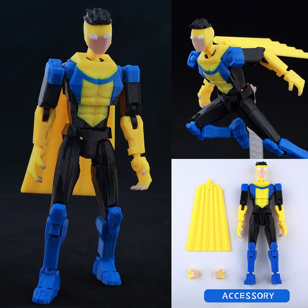 3D Printed Action Figure Anime Model Toys Multi-Jointed T13 Movable Toy Gifts