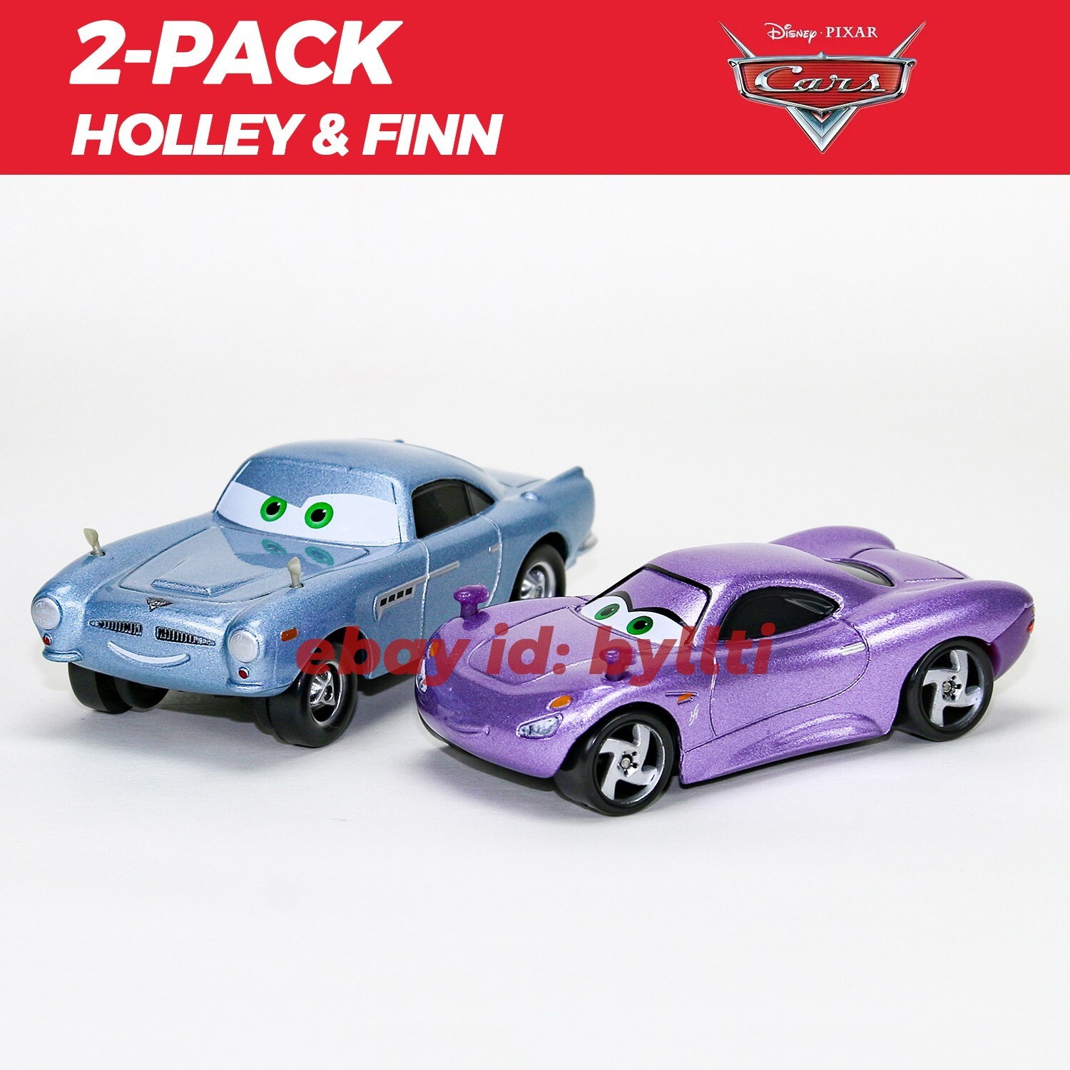 2-PACK Mattel Disney Pixar Cars 2 Finn McMissile Holley Shiftwell Diecast Loose
