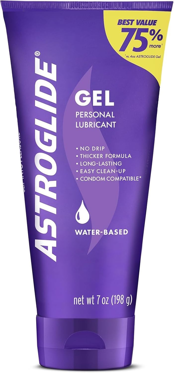Astroglide Water Based Lube 7oz Ultra Gentle Gel Personal Lubricant Long-Lasting