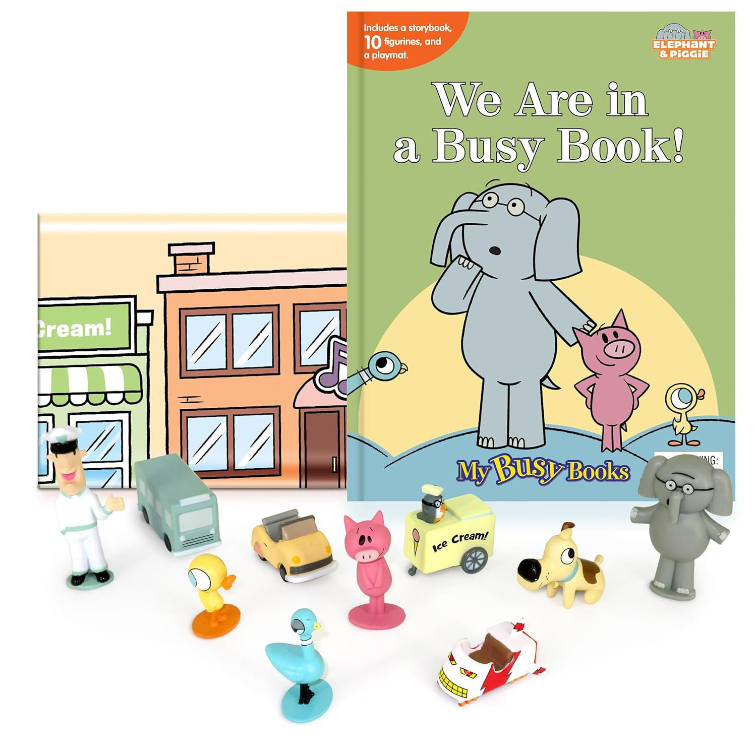 Hidden Pigeon Company Mo Willems My Busy Books – Storybook, 10 Figurines, Playma