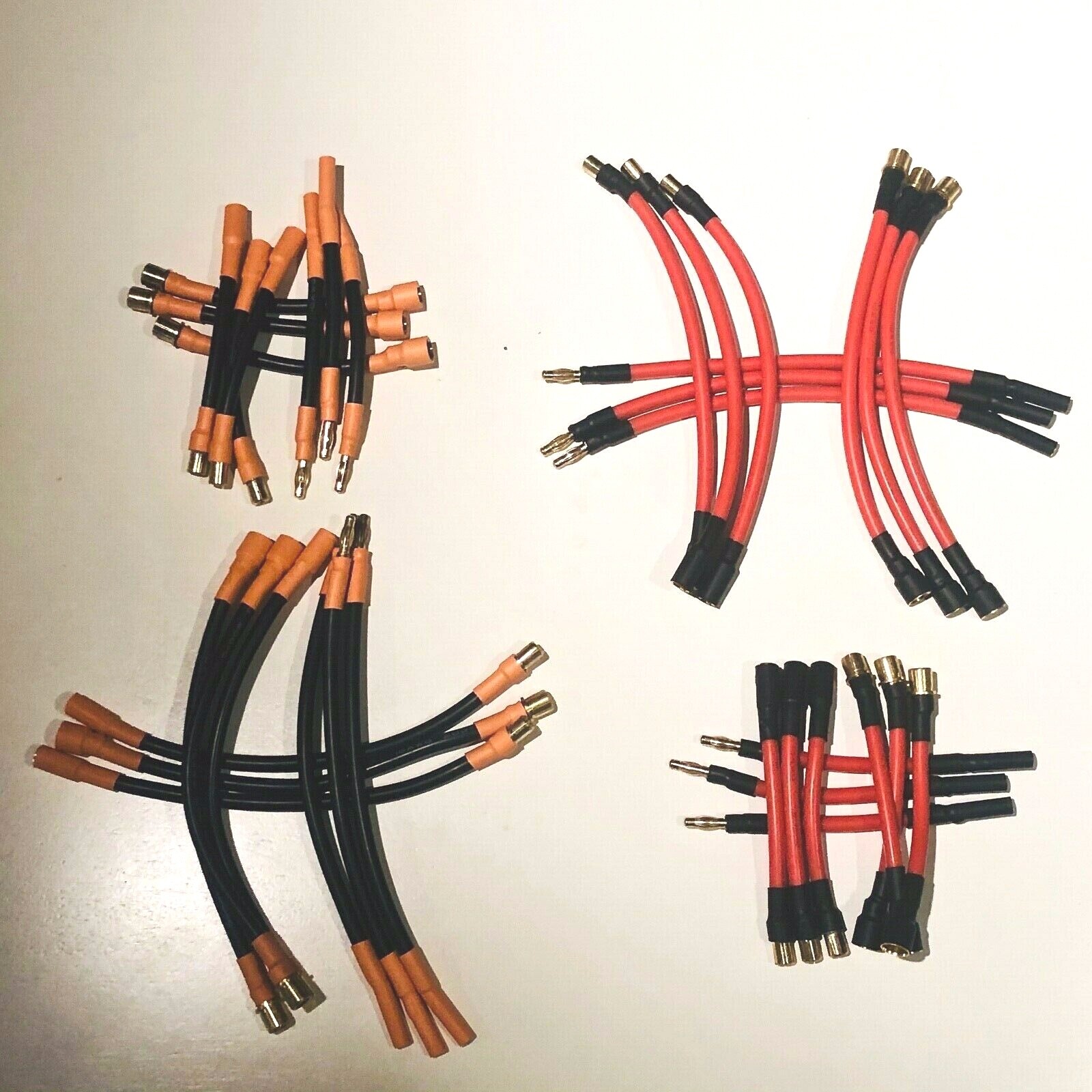 ESC Extension Leads/Brushless Motor Extension Adapters Flexible 10AWG 200C Wires