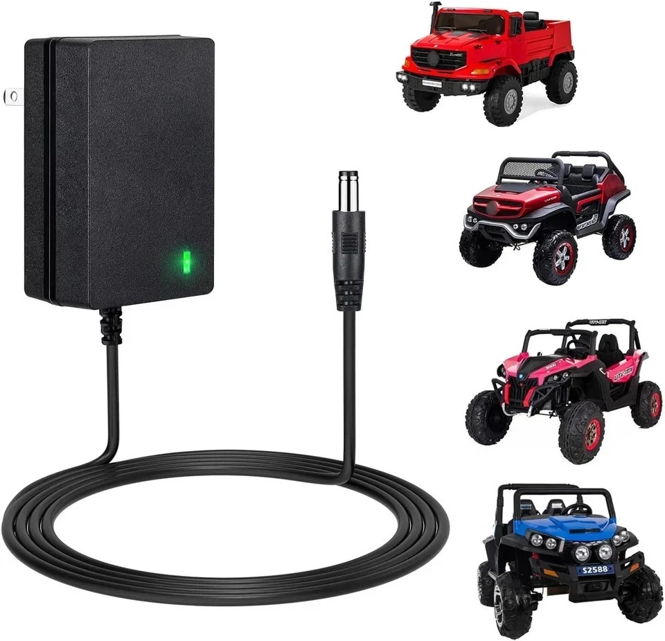 24V Battery Charger for Kids Ride On Car Toys, 24 Volt Power Adapter Black