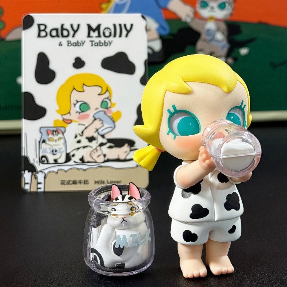 Baby Molly & Baby Tabby Series Milk Lover Box Figure Doll Toys Gift
