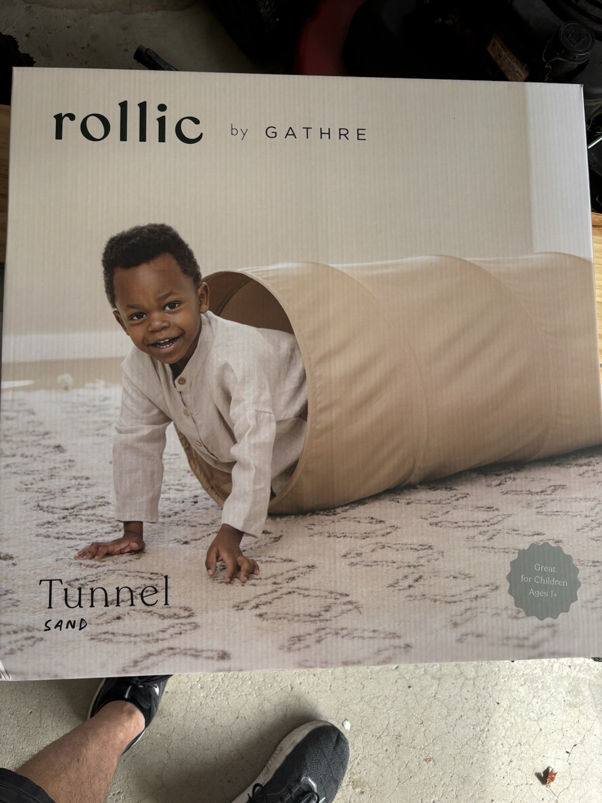 Rollic By Gathre Children’s Play Tunnel  – Sand; Ages 1+