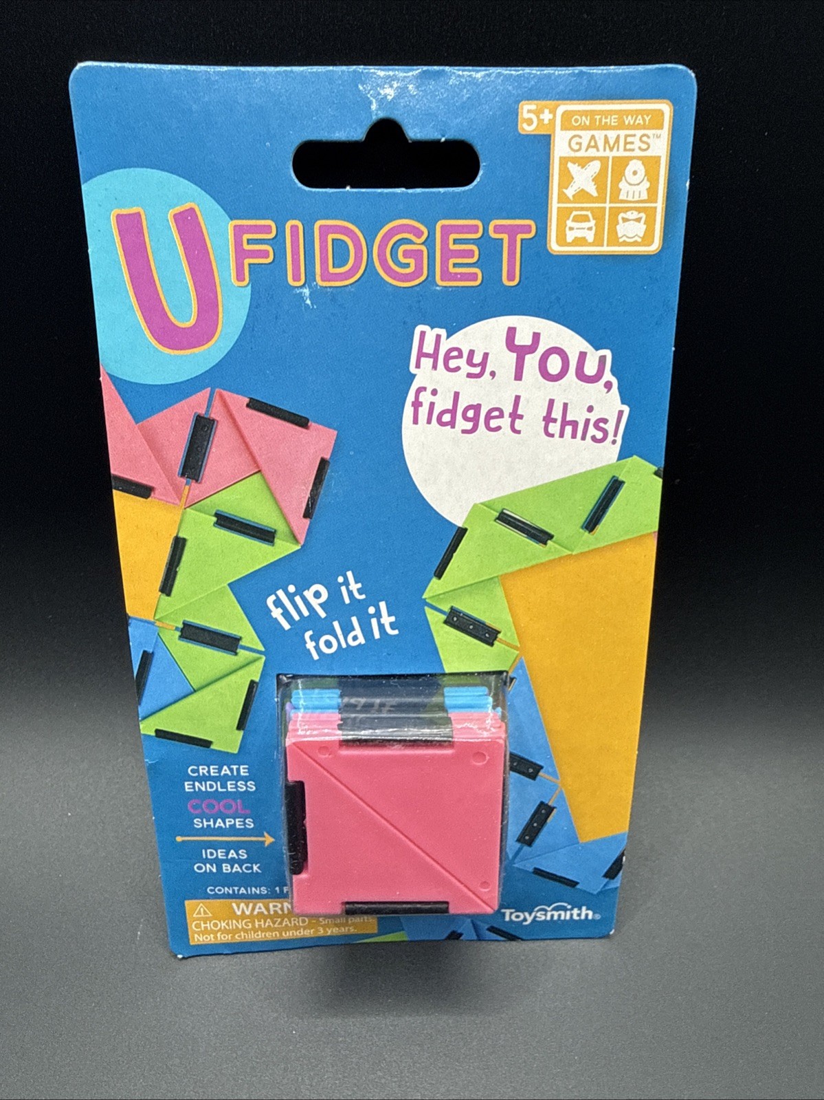 Toysmith U-Fidget Flip Fold Fidget Toy Puzzle Sensory Stress Toy Ages 5+