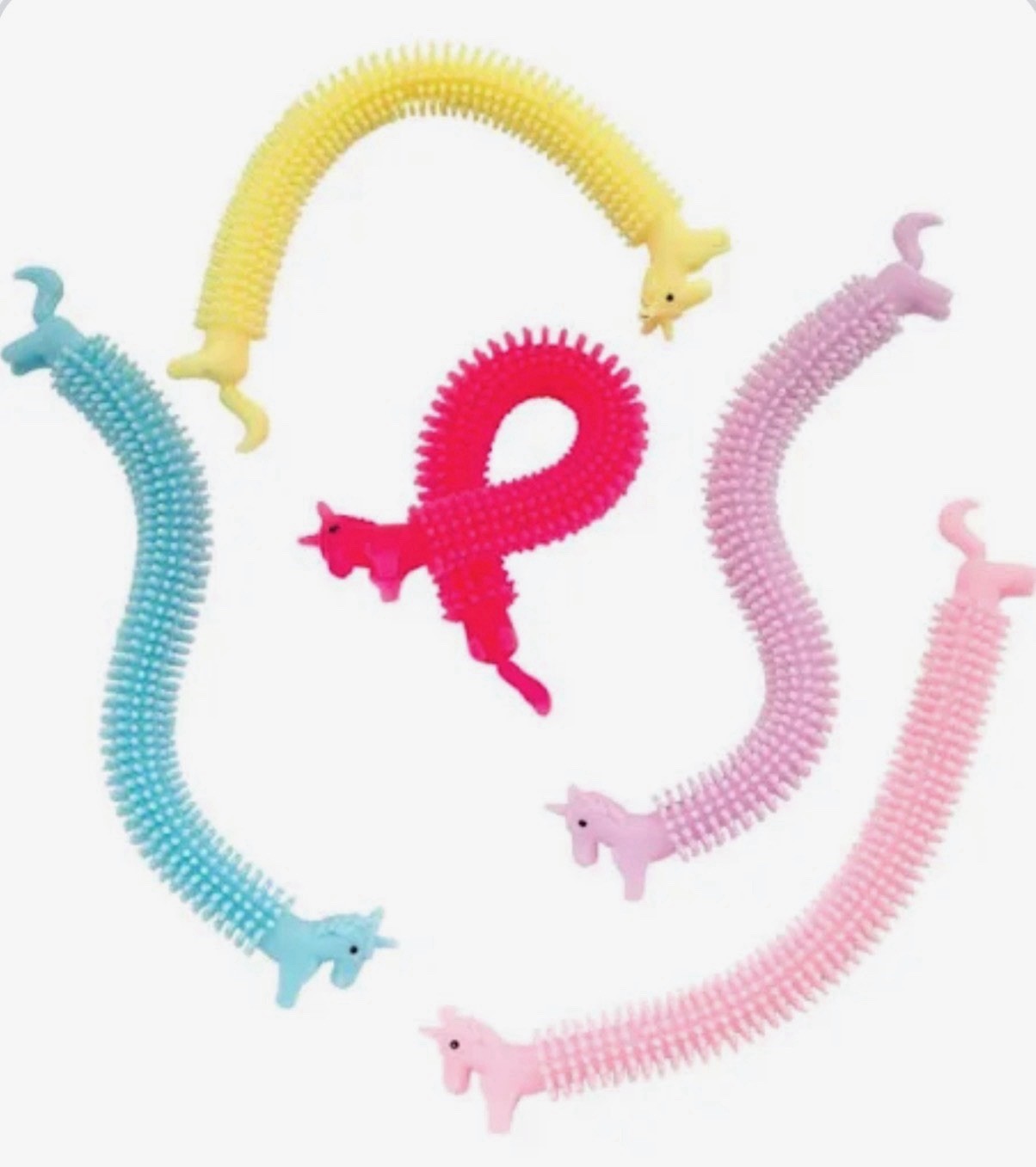 Unicorn Shaped Stretchy Tactile Sensory Toy Set of 5 Multicolor Fidget
