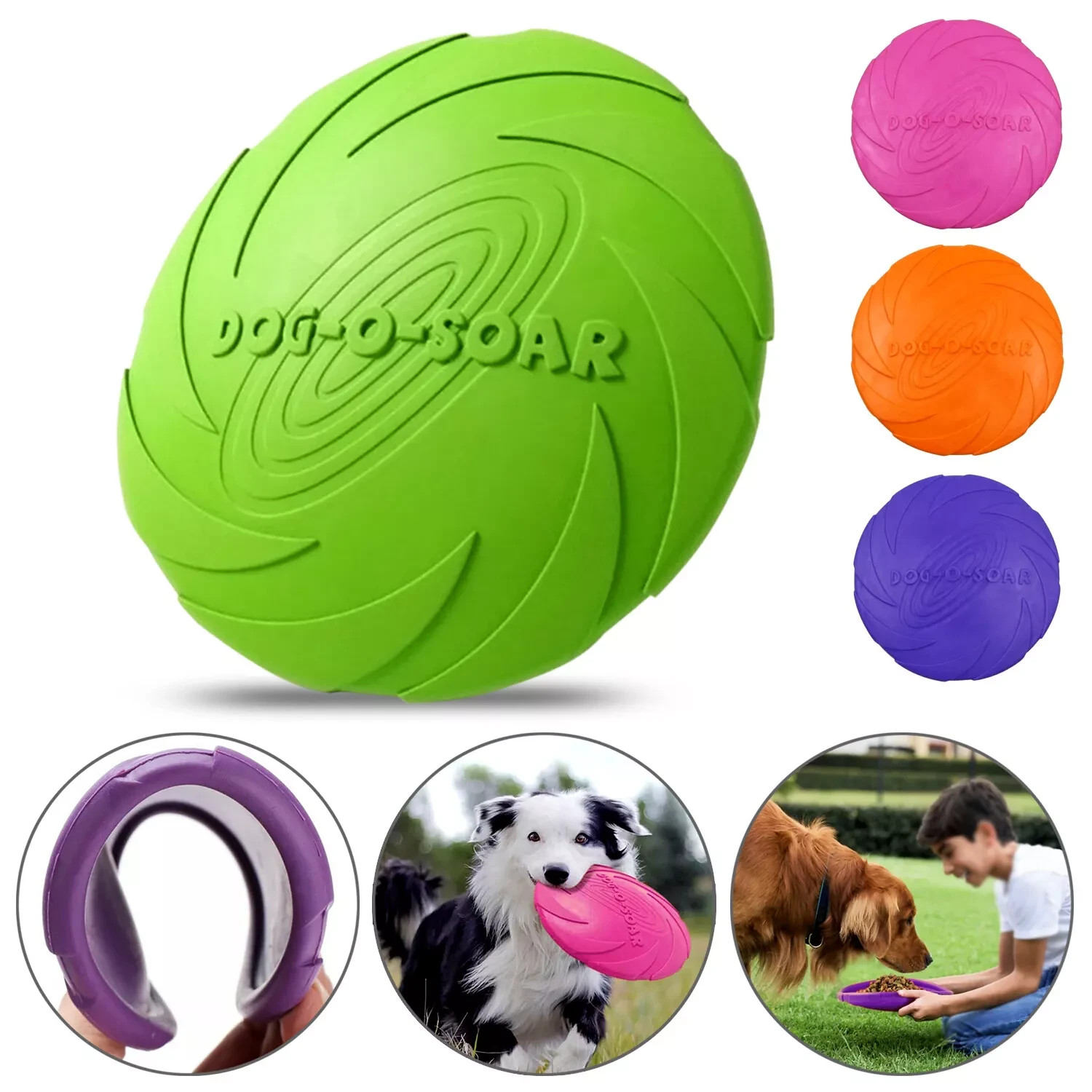 Large Soft Dog Frisbee – Flexible Durable Flying Disc for Fun Fetch & Chew